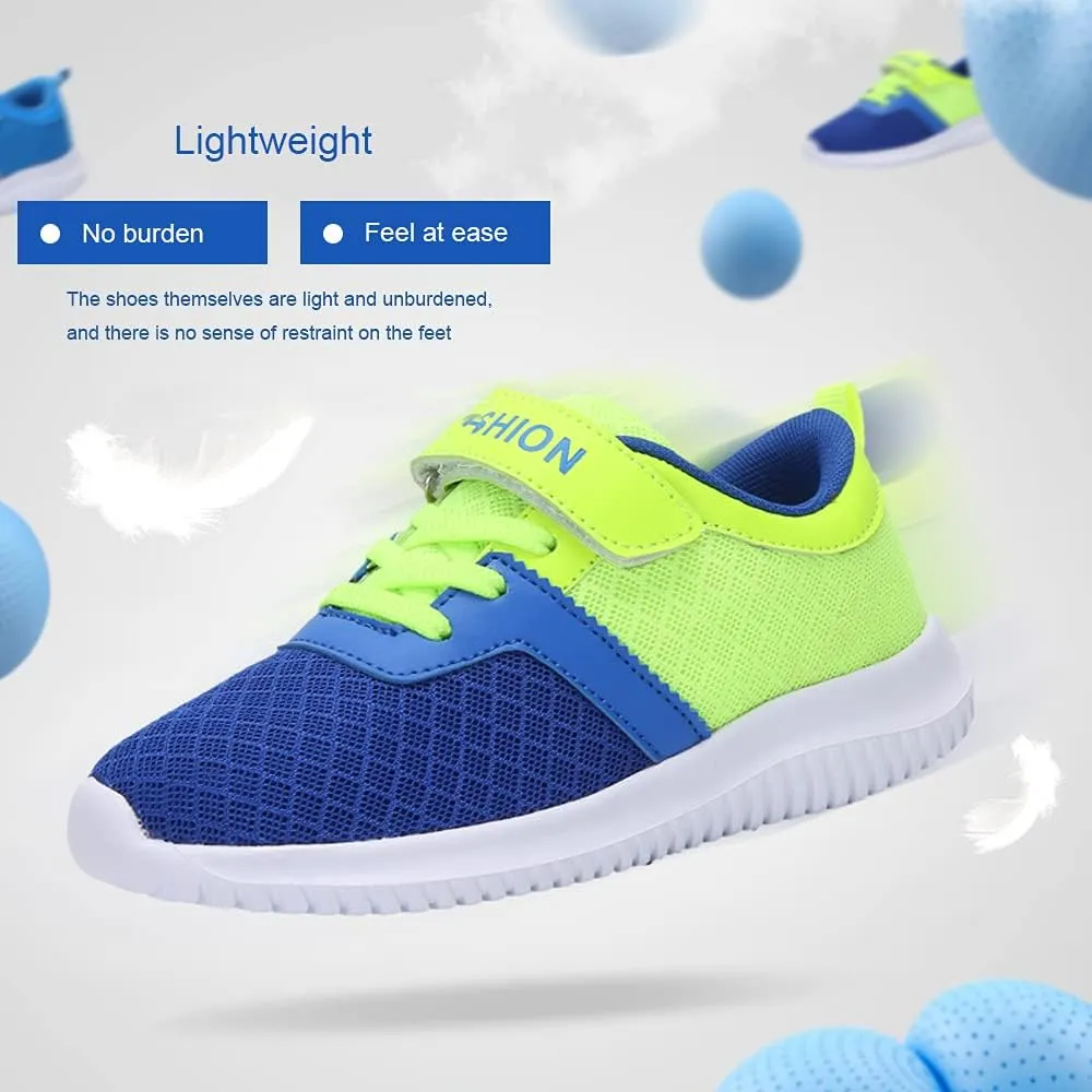 Kid Fashion Athletic Running Shoes Boys Lightweight Walking Shoes Breathable Knit Sneaker Tennis Sport Shoes for Little Kid and Big Kid