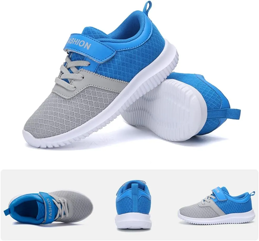 Kid Fashion Athletic Running Shoes Boys Lightweight Walking Shoes Breathable Knit Sneaker Tennis Sport Shoes for Little Kid and Big Kid