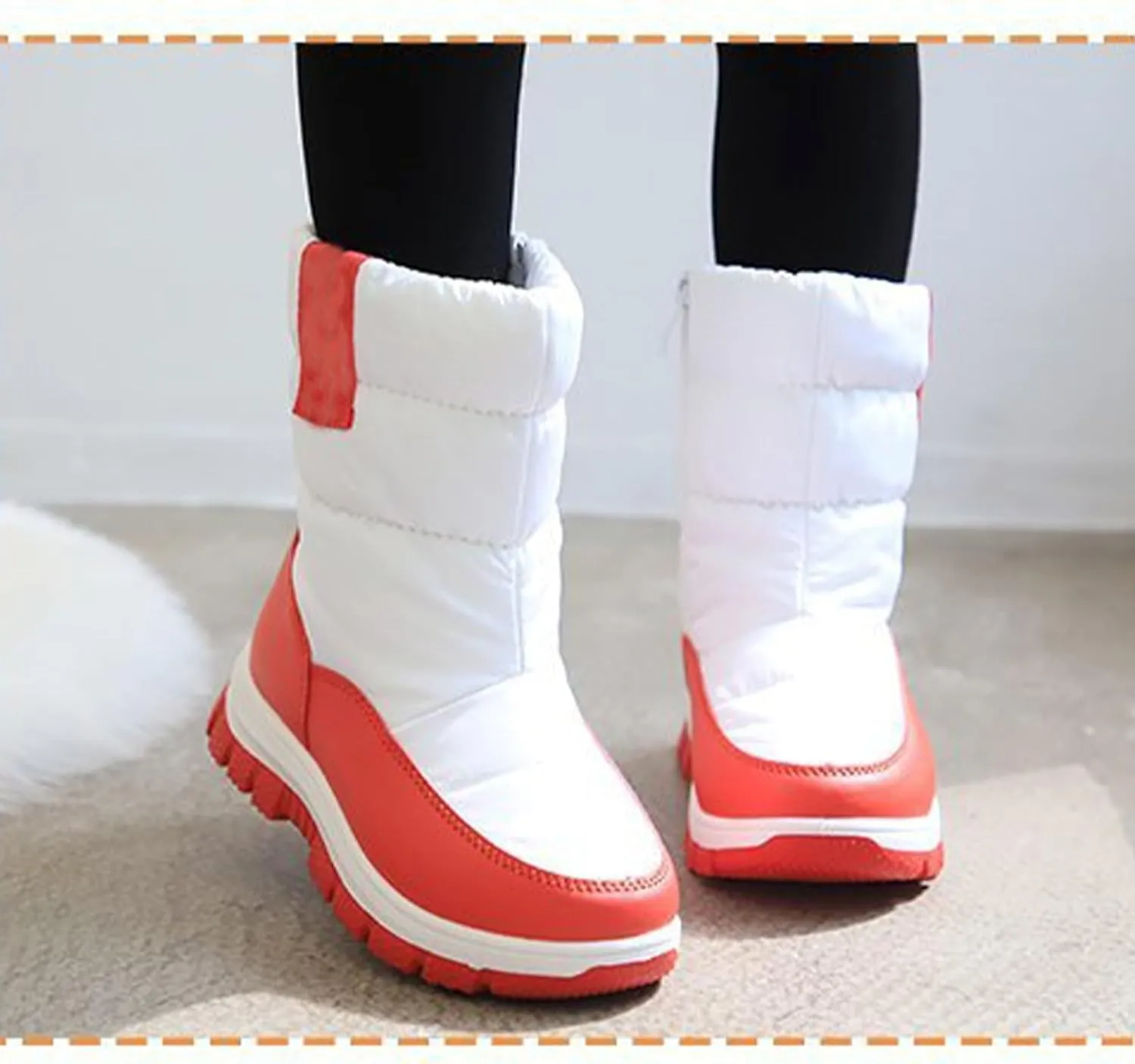 Kids aterproof Snow Boots Girls Boys Insulated Warm Fleece Lined Winter Mid Calf Thickened Shoes Size 6 for Girls
