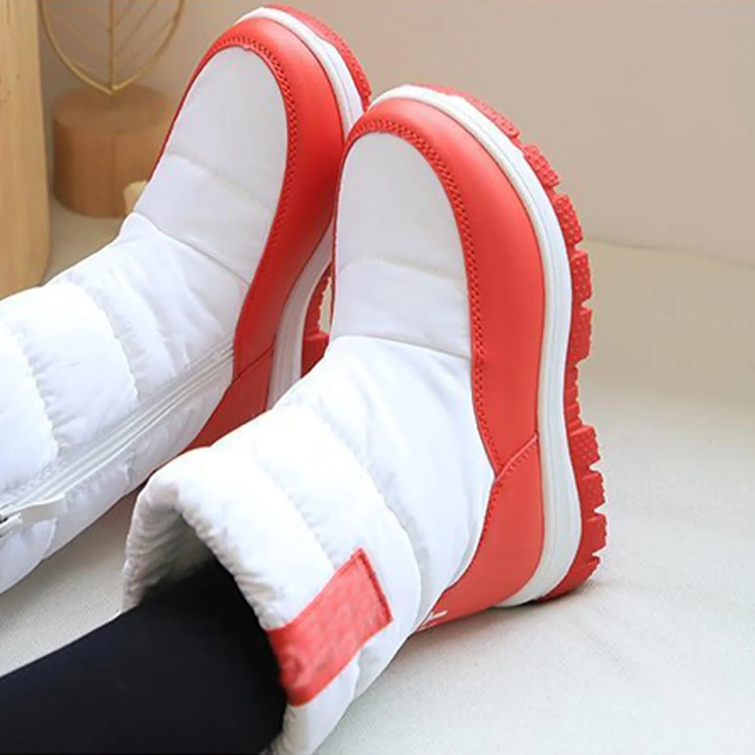 Kids aterproof Snow Boots Girls Boys Insulated Warm Fleece Lined Winter Mid Calf Thickened Shoes Size 6 for Girls