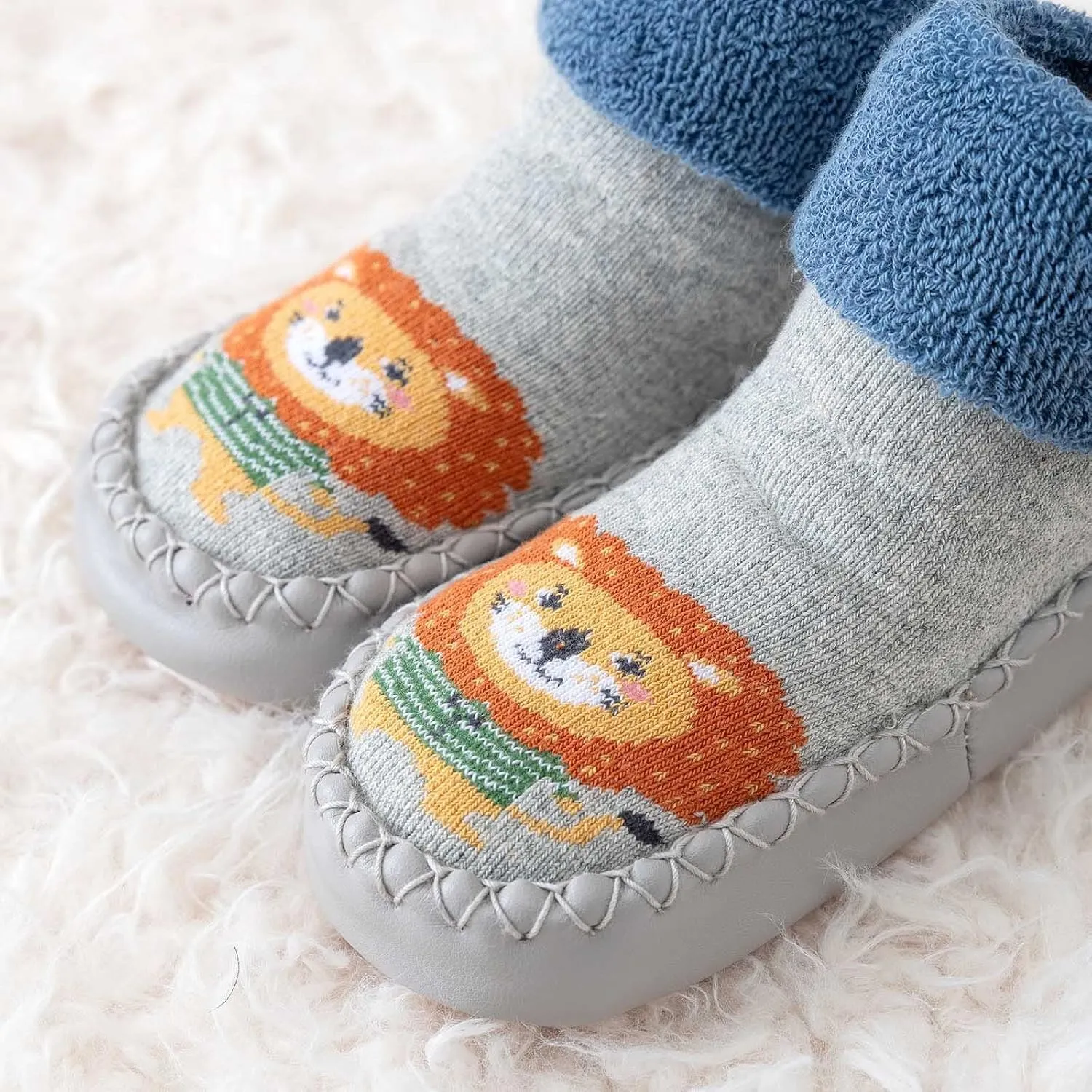Kids Baby Toddler Slipper Boots Girl Sock Shoes Stretch Knit Rubber Sole Non-kid Indoor/Outdoor Floor Cozy Sneakers