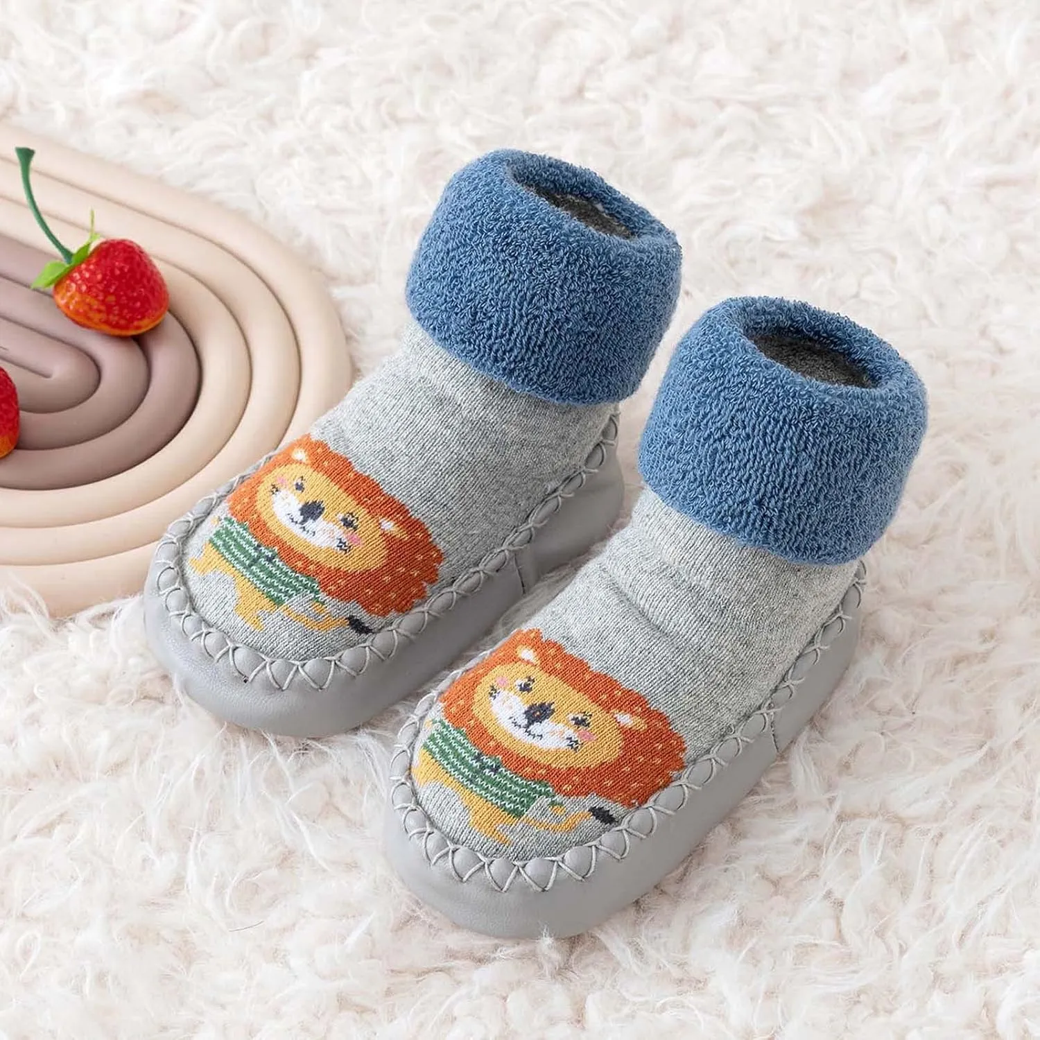 Kids Baby Toddler Slipper Boots Girl Sock Shoes Stretch Knit Rubber Sole Non-kid Indoor/Outdoor Floor Cozy Sneakers