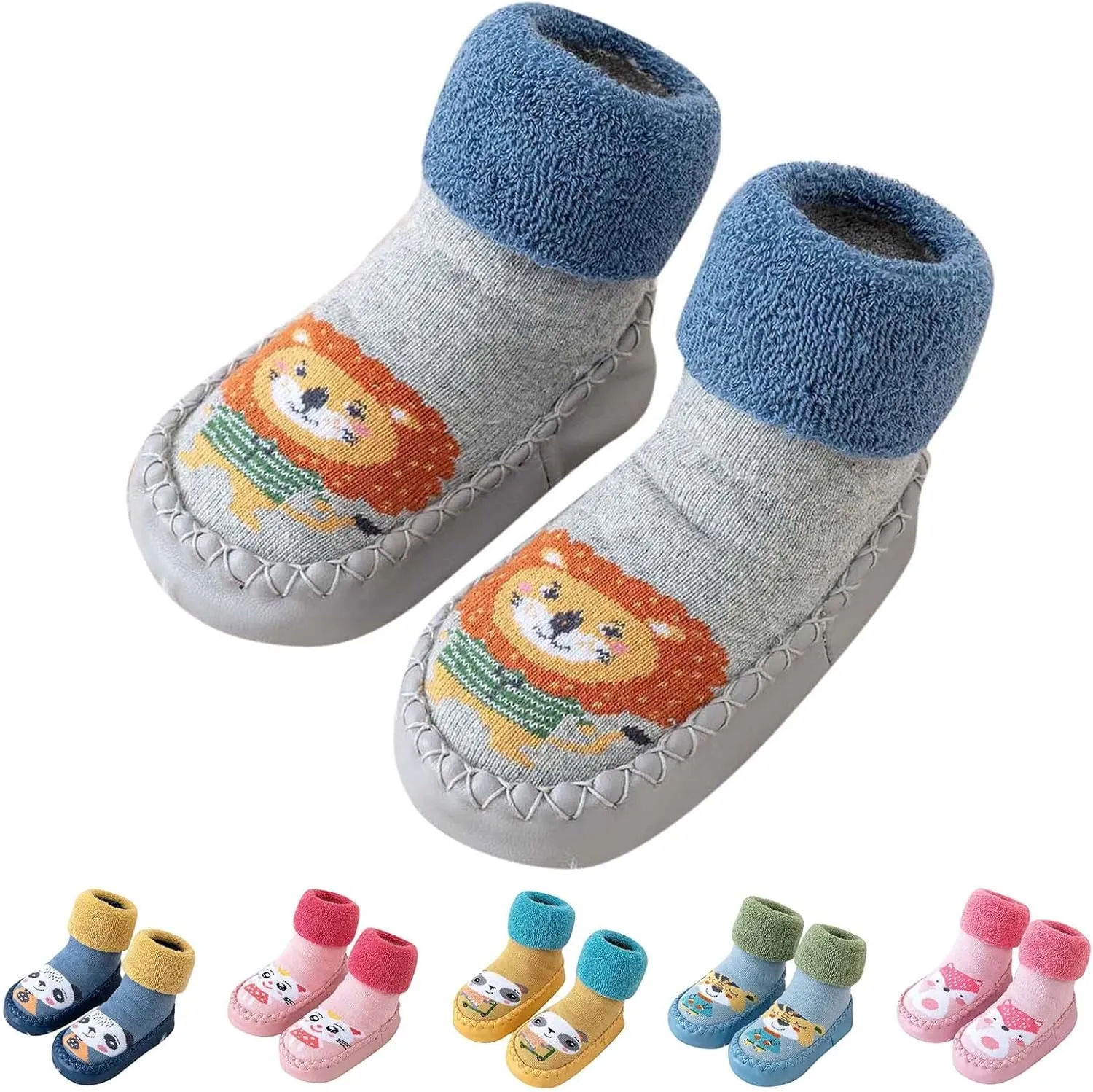 Kids Baby Toddler Slipper Boots Girl Sock Shoes Stretch Knit Rubber Sole Non-kid Indoor/Outdoor Floor Cozy Sneakers