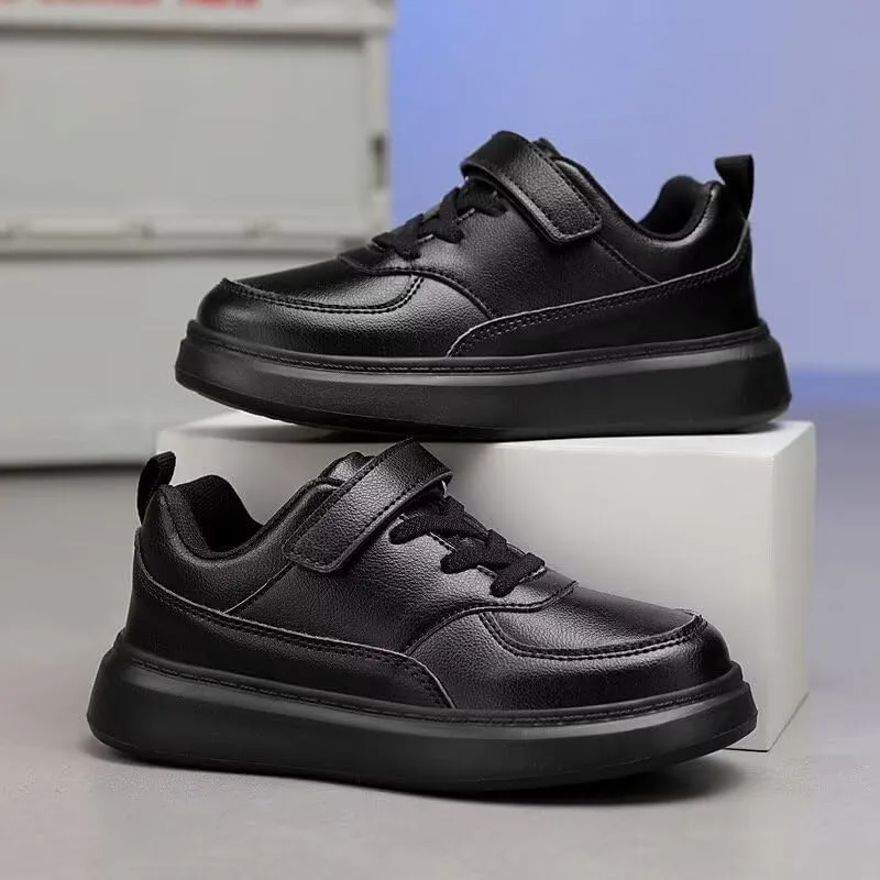 Kids Boy Girl PU Leather Casual Sport Shoes for Walking Running Exercise