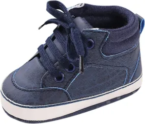 Kids Boys Girls Leather Shoes Flat Bottom Running Sneakers Boys Girls Outdoor Indoor Walking Sports Shoes