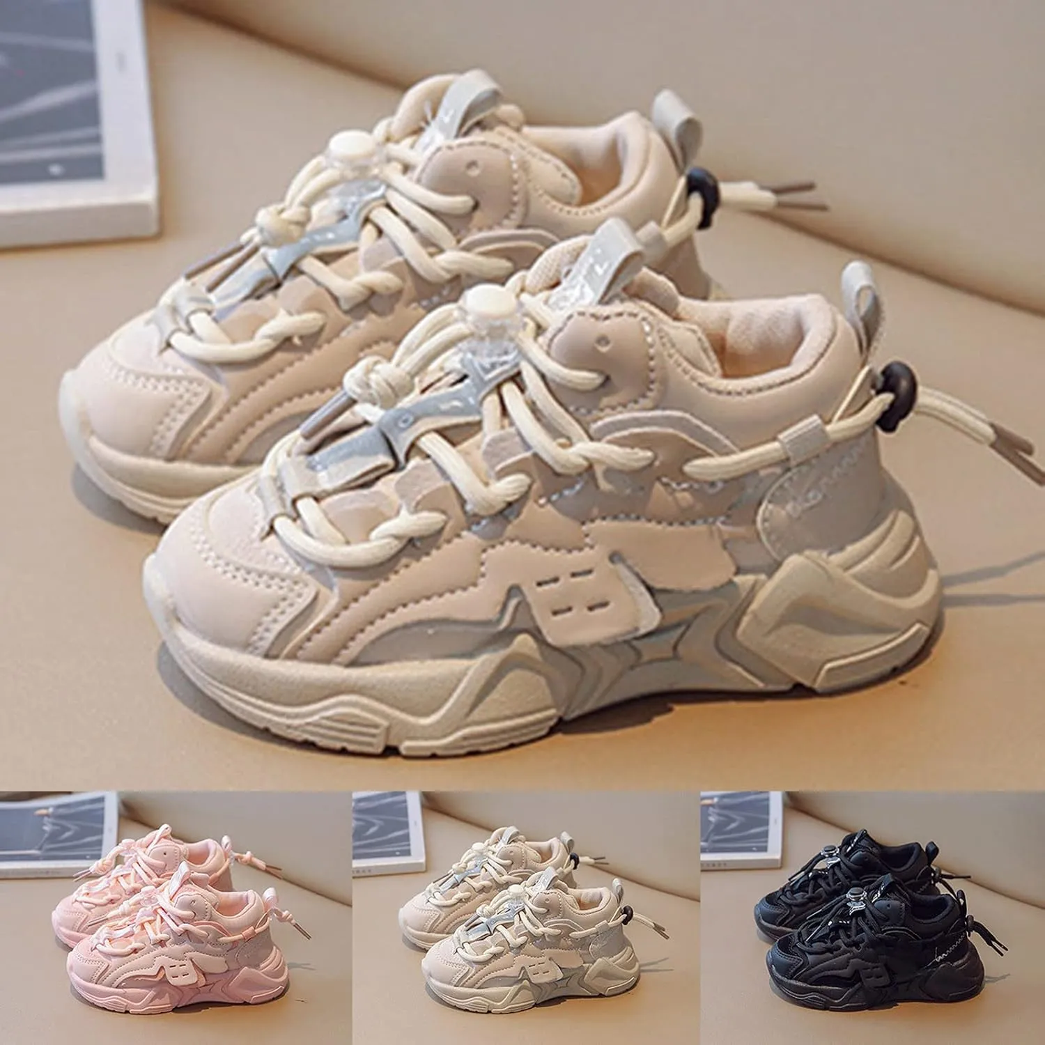 Kids Boys Girls Tennis Shoes Lace up Sport Running Sneakers Rubber Casual Walking Fashion Athletic Outdoor Shoes