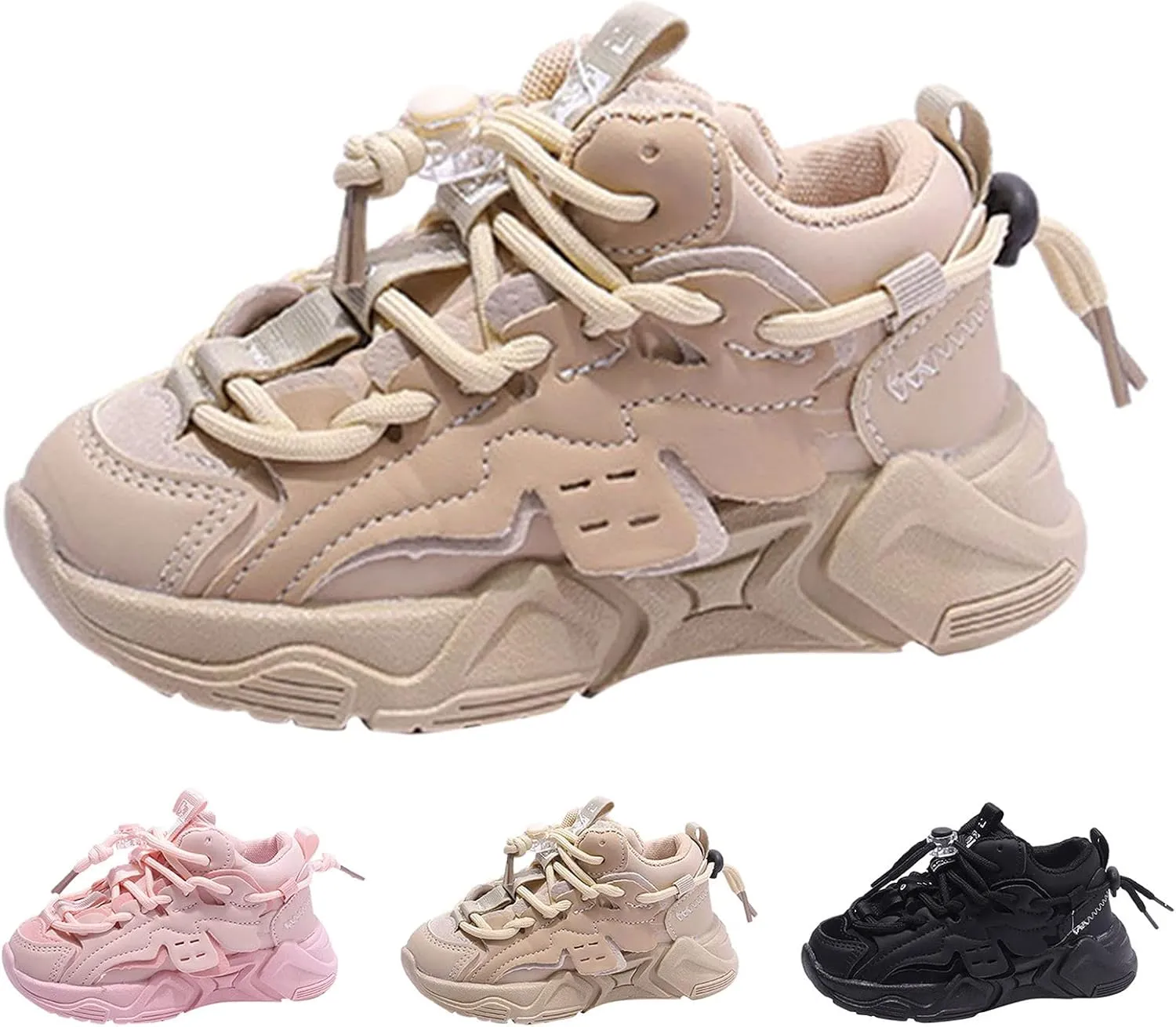 Kids Boys Girls Tennis Shoes Lace up Sport Running Sneakers Rubber Casual Walking Fashion Athletic Outdoor Shoes