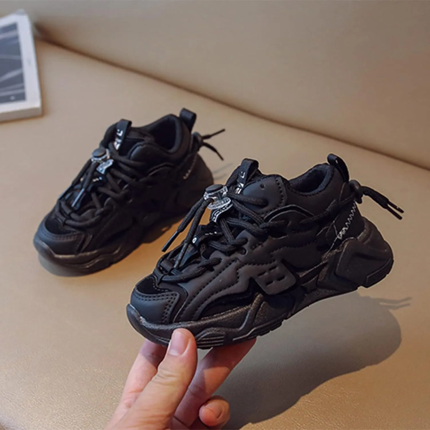 Kids Boys Girls Tennis Shoes Lace up Sport Running Sneakers Rubber Casual Walking Fashion Athletic Outdoor Shoes