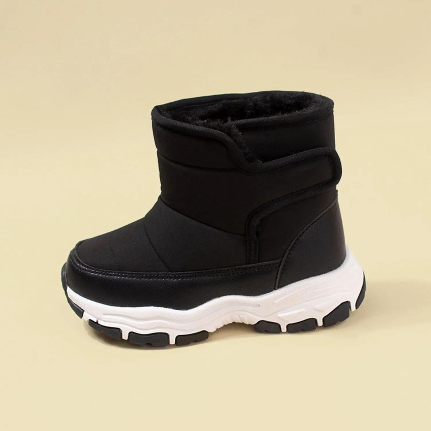 Kids Boys Winter Snow Boots Soft Sole Shoes Water-Proof Fleece Fr Lined Hiking Cute Rain Boots for Toddler Girls