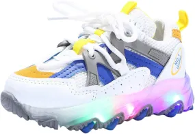 Kids Casual Shoes Boys Breathable Non-Slip Light Sneakers Unisex Luminous Sneakers for Girls Sport Running Shoes