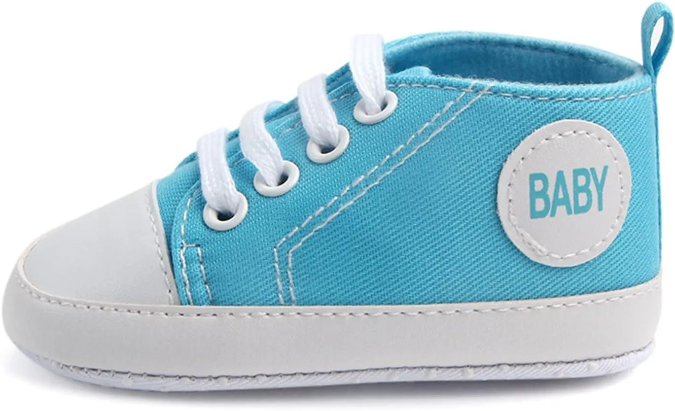 Kids Child Canvas Shoes Non-Slip Prewalker Colour Solid Floor Sneakers Outdoor Cute Lace up Sports Shoes