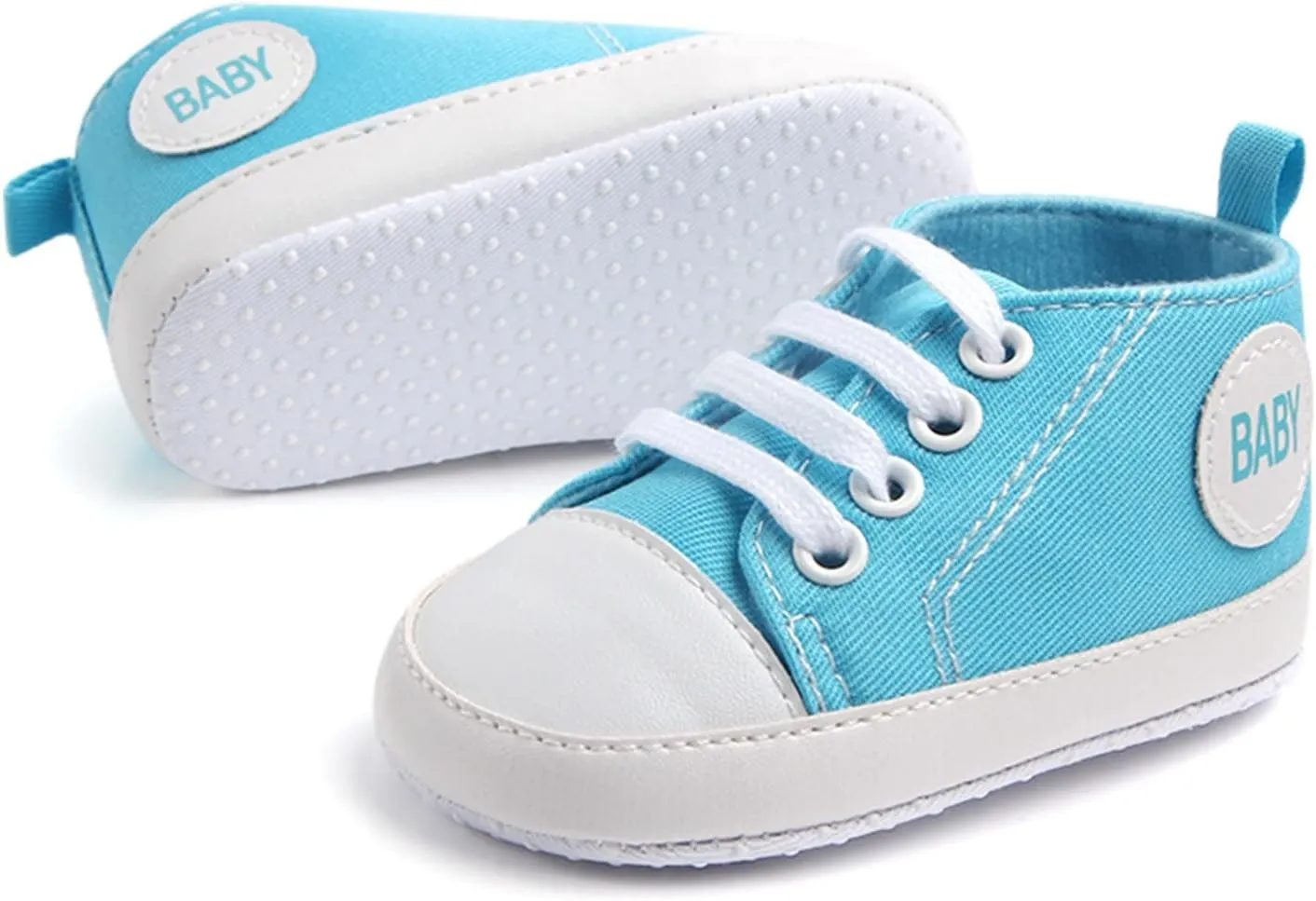 Kids Child Canvas Shoes Non-Slip Prewalker Colour Solid Floor Sneakers Outdoor Cute Lace up Sports Shoes
