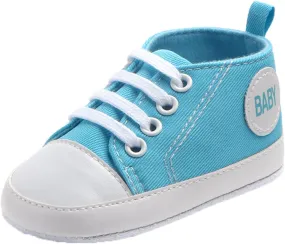 Kids Child Canvas Shoes Non-Slip Prewalker Colour Solid Floor Sneakers Outdoor Cute Lace up Sports Shoes