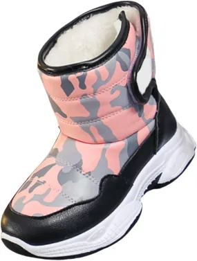 Kids Chunky Warm Snow Boots Boys Girls Winter Waterroof Outdoor Slip esistant Cold Weather Comfy Fuzzy Boots Girls