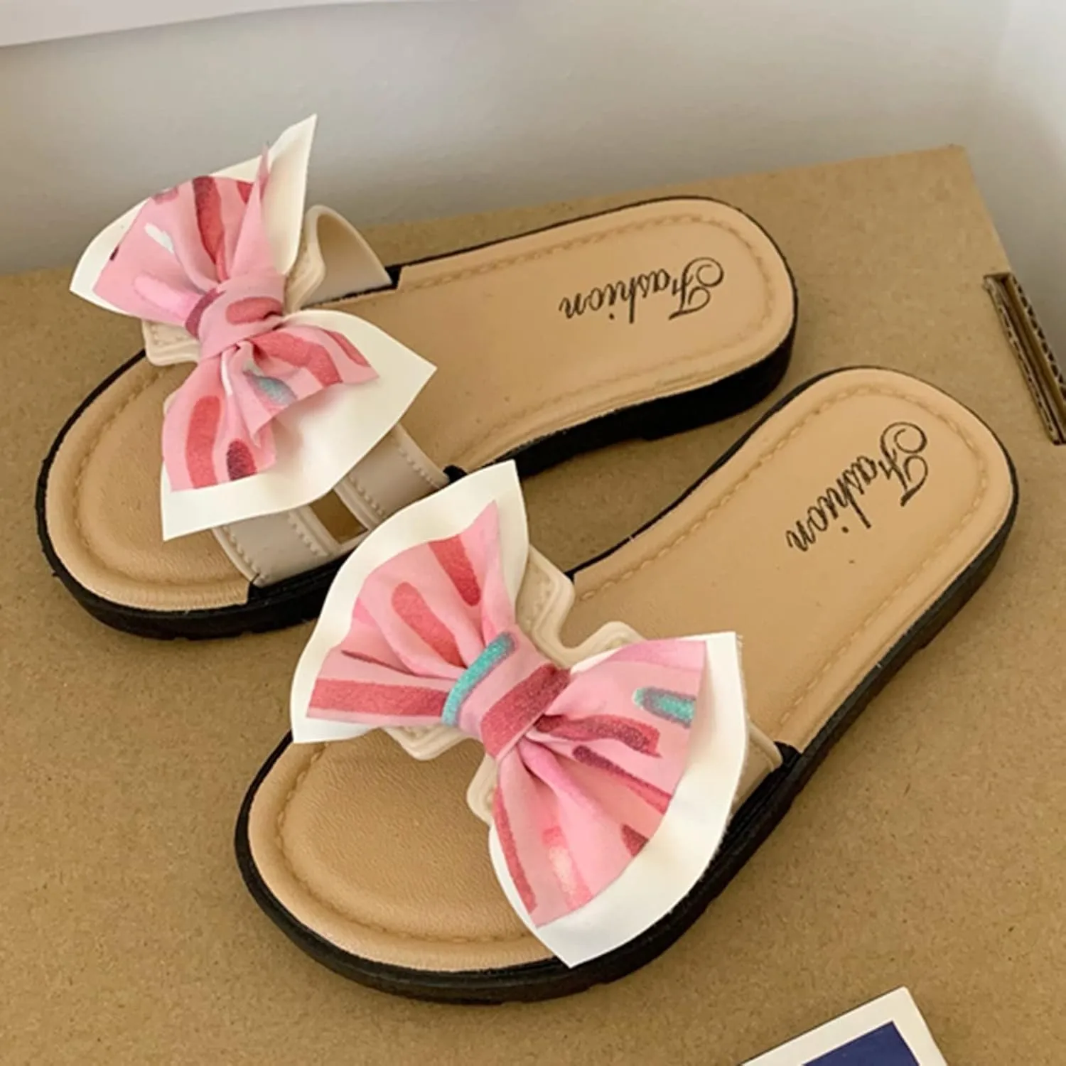 Kids Clear Glitter Jelly Sandal Children Slippers Fashionable And Versatile Exaggerated Butterfly Sweet Soft Bottom Beach Slippers
