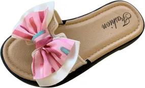Kids Clear Glitter Jelly Sandal Children Slippers Fashionable And Versatile Exaggerated Butterfly Sweet Soft Bottom Beach Slippers