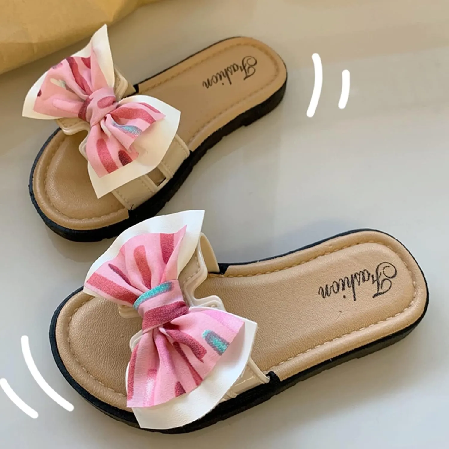 Kids Clear Glitter Jelly Sandal Children Slippers Fashionable And Versatile Exaggerated Butterfly Sweet Soft Bottom Beach Slippers
