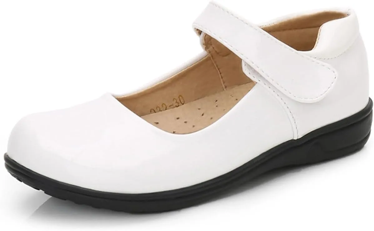 Kids Girls' Leather Shoes Spring/Autumn Solid Color Flat Bottomed Low Top Single Shoe Party baby clothes and accessories
