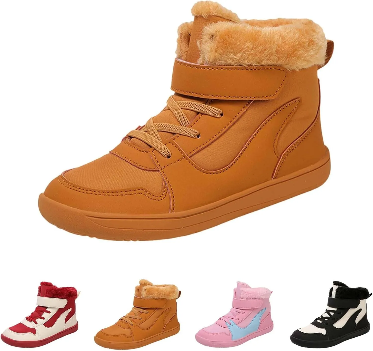 Kids High Top Sneakers Fashion Basketball Tennis Shoes Running Sports Ankle Boots Hook and Loop Casual Walking Shoe