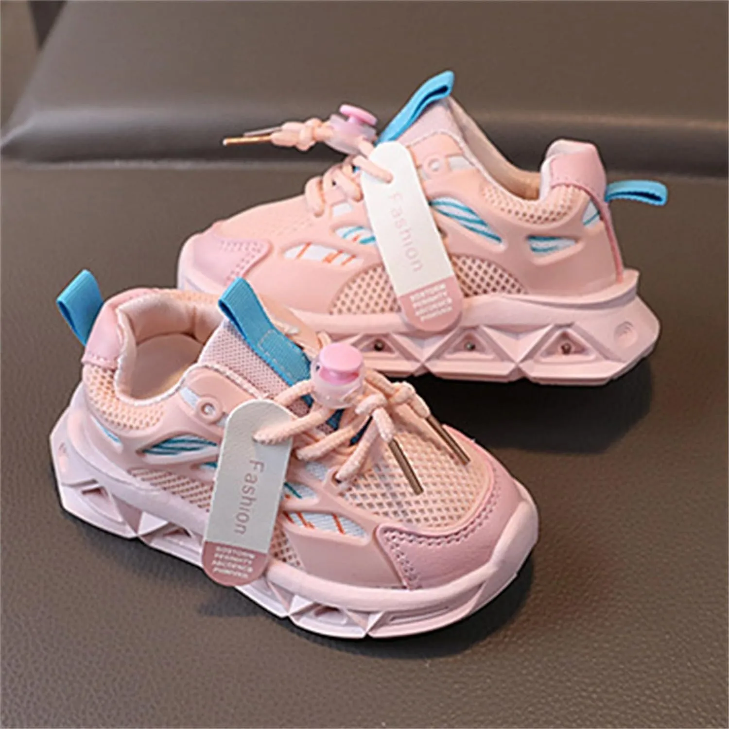 Kids LED Light Sneakers Boys Girls Adjustable Strap Luminous Sport Walking Shoes Mesh Breathable Running Shoes