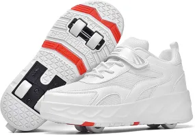 Kids Roller Skating Shoes Scalable Four Wheel Shoes USB Rechargeable LED Light Shoes Best Equipment for Beginners in Roller Skating for Boys and Girls