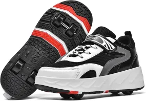 Kids Roller Skating Shoes Scalable Four Wheel Shoes USB Rechargeable LED Light Shoes Best Equipment for Beginners in Roller Skating for Boys and Girls