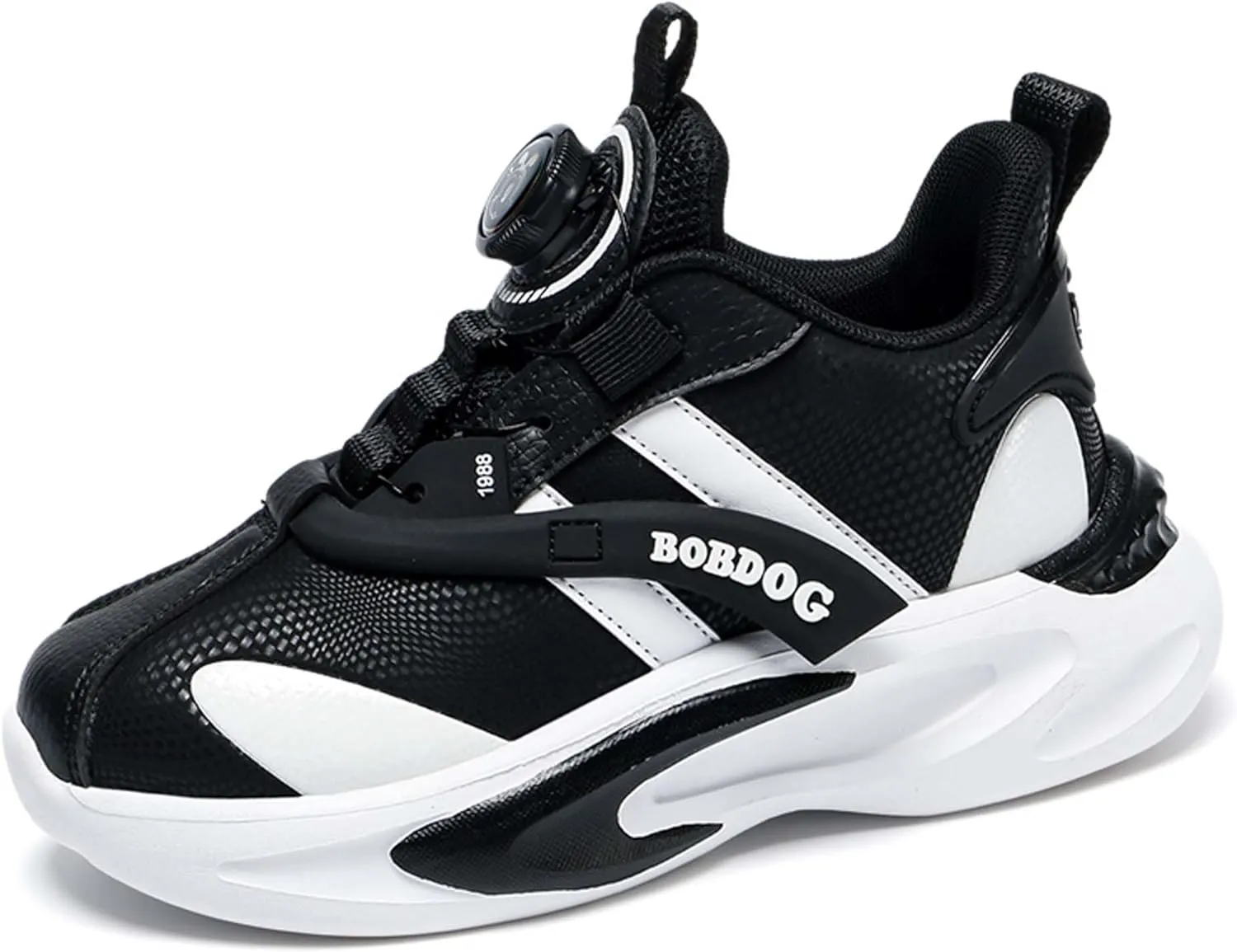 Kids Rotating Buckle Running Shoes Rubber Sole Non Slip Sneakers Lightweight and Breathable Walking Shoes Outdoor Park and Amusement Park Walking Shoes Jogging Shoes Skateboarding Shoes Flat Shoes