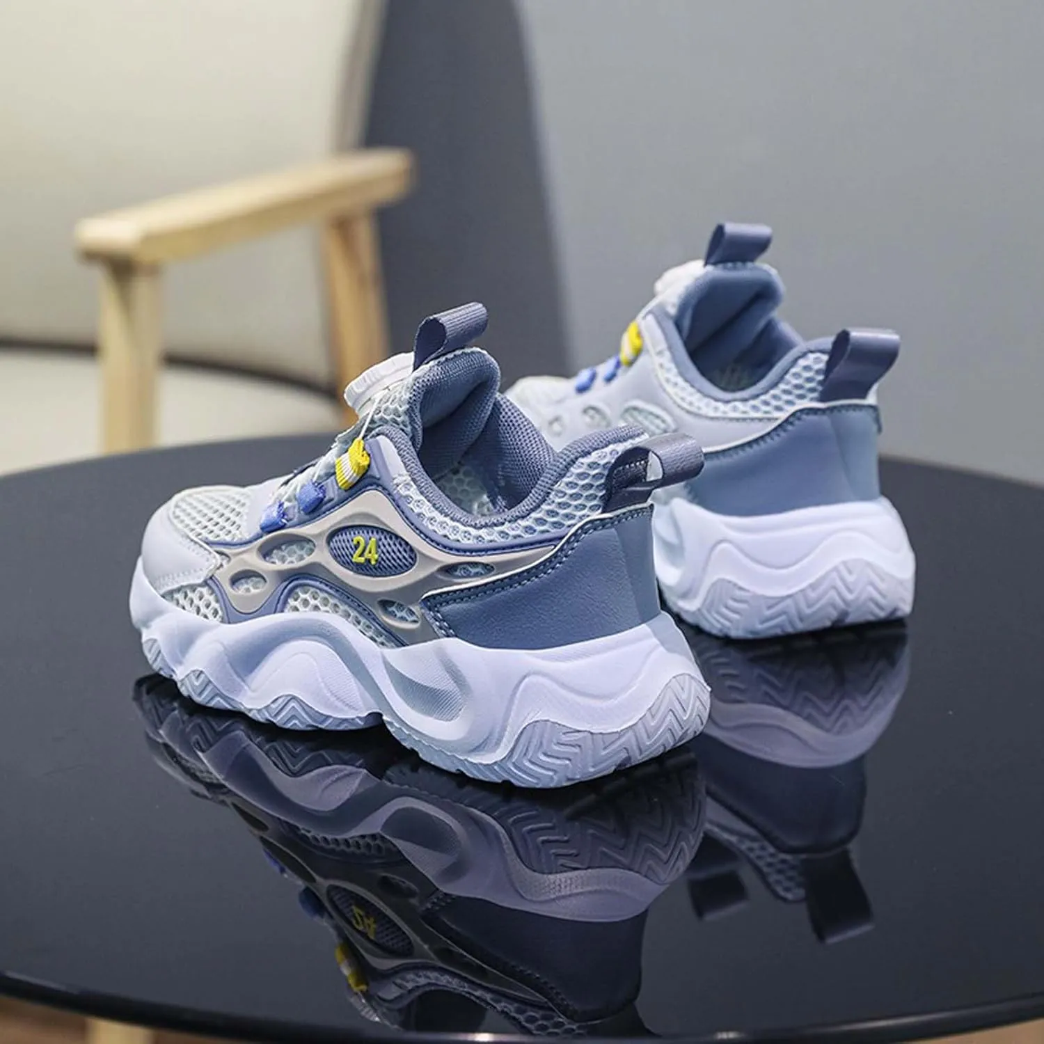 Kids Sneakers Boys Shoes Girls Shoes Arch Support High Elasticity Running Shoes Shock Absorption Wear-Resistant Tennis Shoes Casual Walking Shoes Sport Athletic 12.5~6.5 Sizes