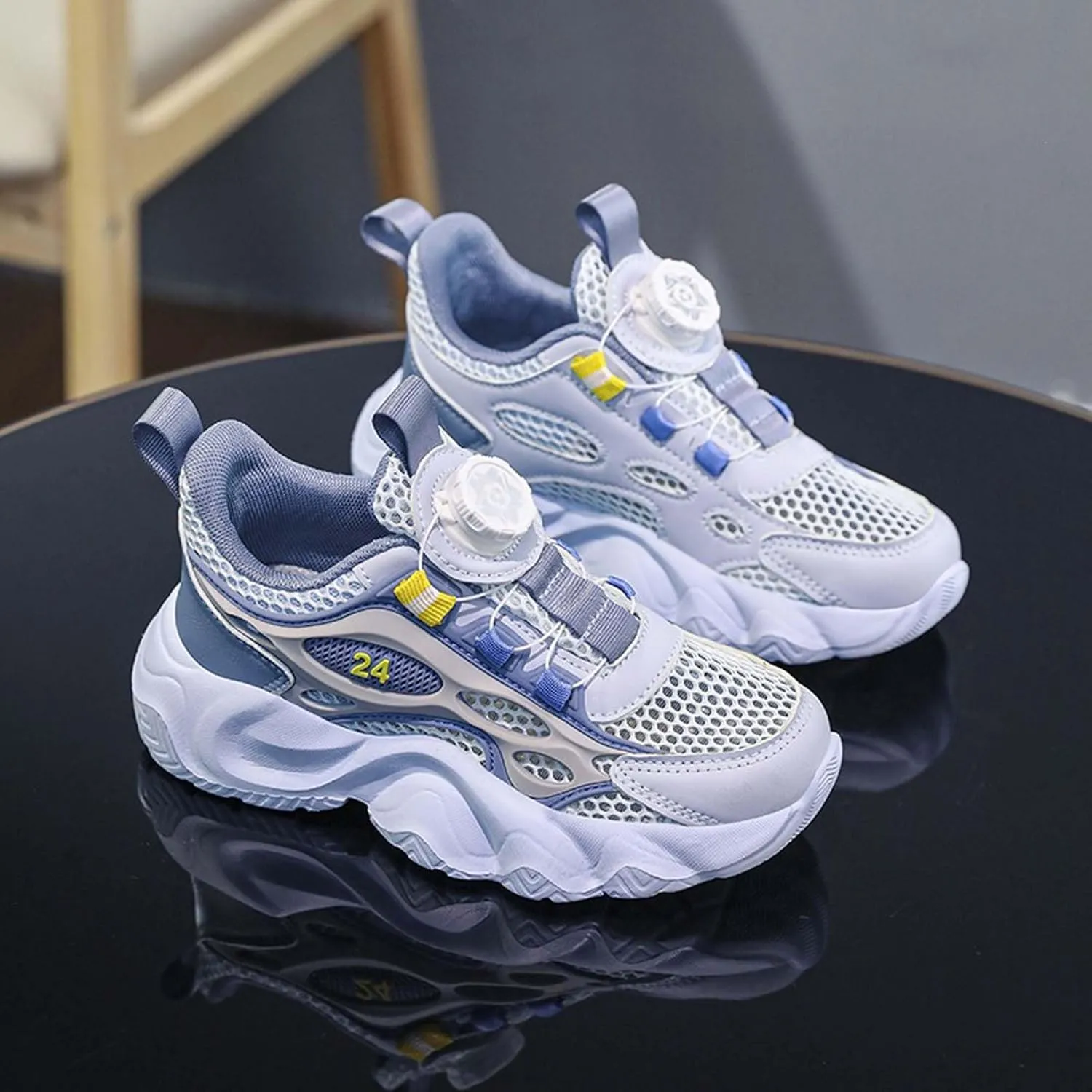 Kids Sneakers Boys Shoes Girls Shoes Arch Support High Elasticity Running Shoes Shock Absorption Wear-Resistant Tennis Shoes Casual Walking Shoes Sport Athletic 12.5~6.5 Sizes