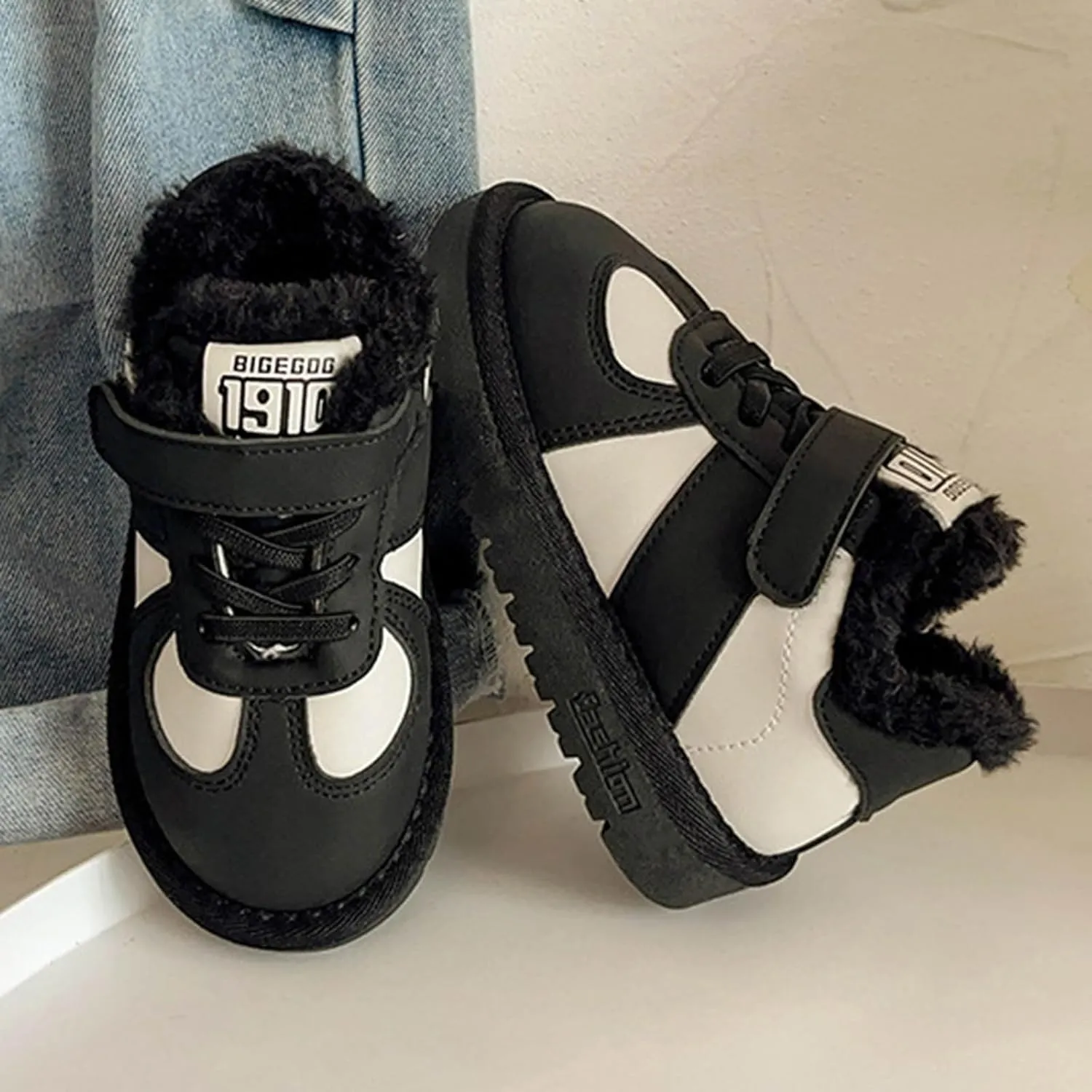 Kids Sneakers for Girls Boys, Comfortable Anti-Collision Non-Slip Stylish Lightweight Platform Kids Rubber Shoes