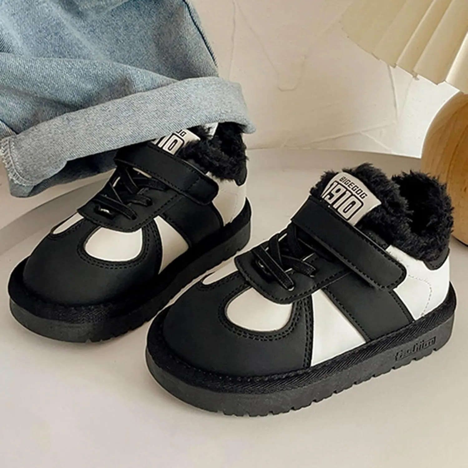 Kids Sneakers for Girls Boys, Comfortable Anti-Collision Non-Slip Stylish Lightweight Platform Kids Rubber Shoes