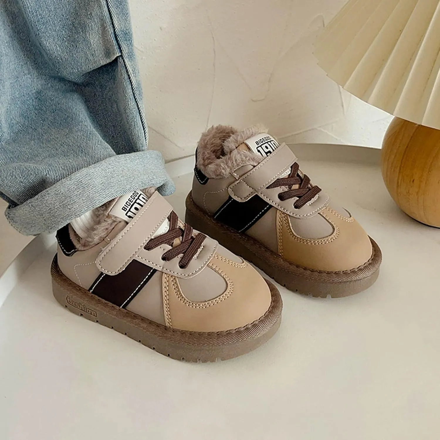 Kids Sneakers for Girls Boys, Comfortable Anti-Collision Non-Slip Stylish Lightweight Platform Kids Rubber Shoes