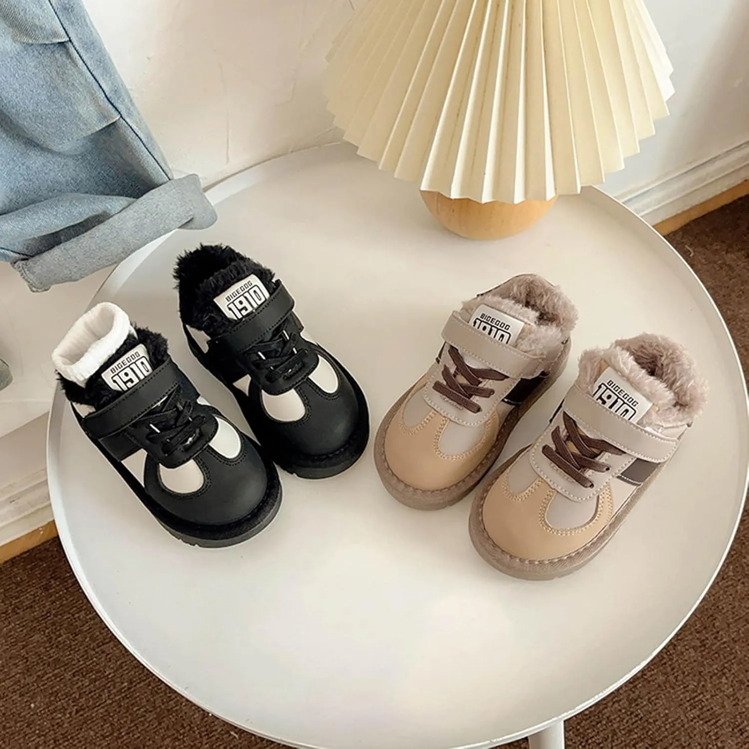 Kids Sneakers for Girls Boys, Comfortable Anti-Collision Non-Slip Stylish Lightweight Platform Kids Rubber Shoes