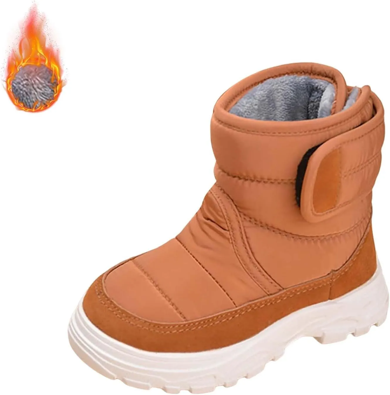 Kids Snow Boots for Boys Girls Winter High Top Non-Slip Shoes Cold Weather Faux Fr Lined Kids Rain Girl Chukka Boot