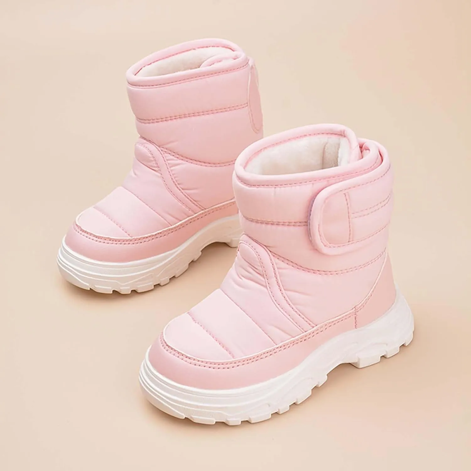 Kids Snow Boots for Boys Girls Winter High Top Non-Slip Shoes Cold Weather Faux Fr Lined Kids Rain Girl Chukka Boot