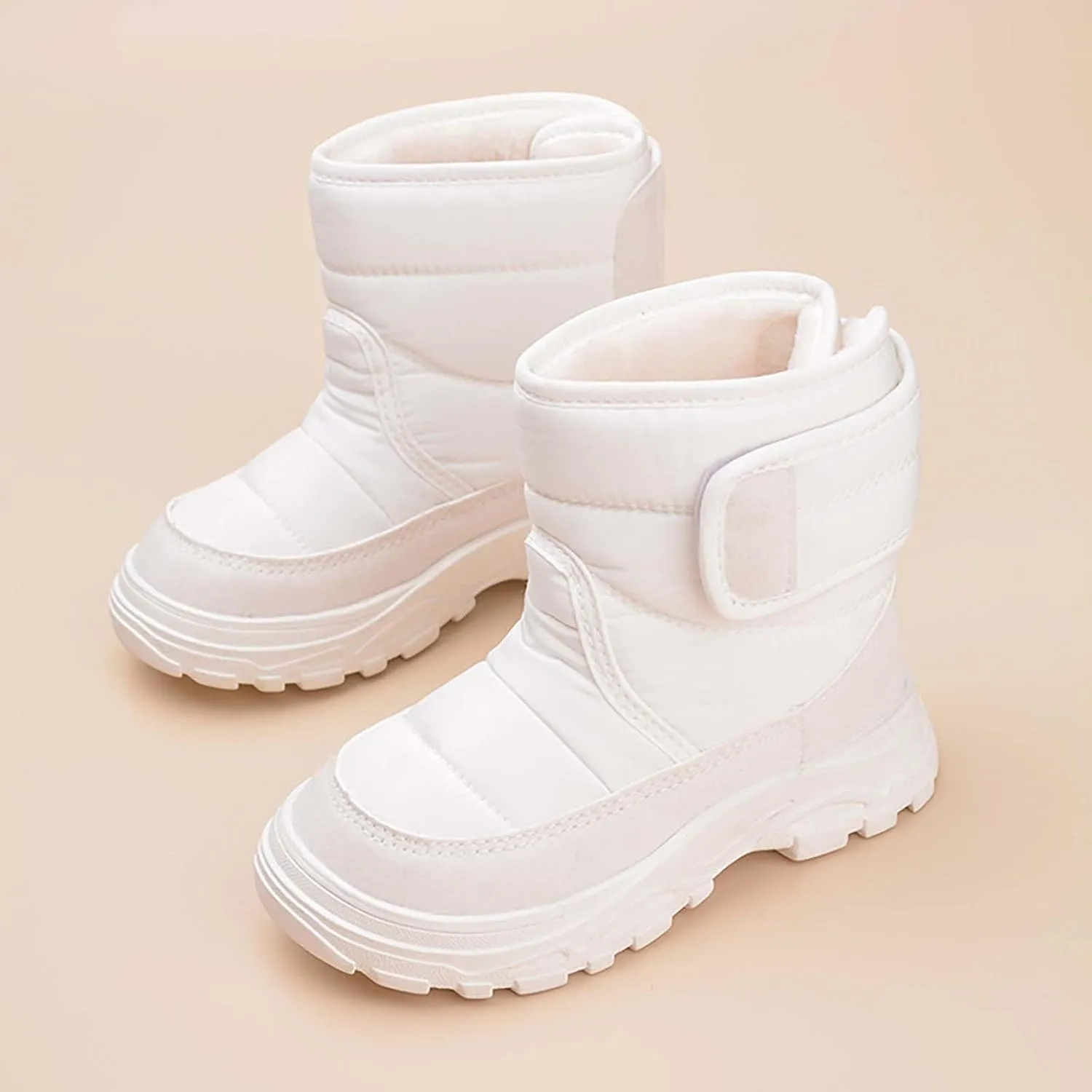 Kids Snow Boots for Boys Girls Winter High Top Non-Slip Shoes Cold Weather Faux Fr Lined Kids Rain Girl Chukka Boot
