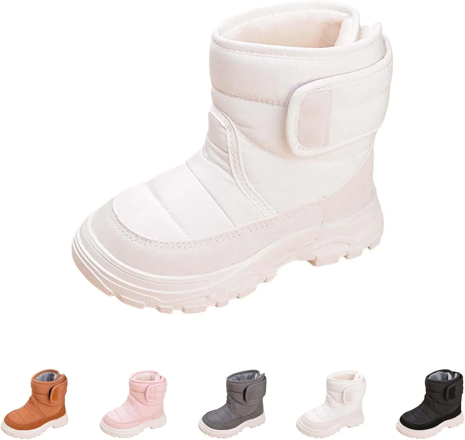 Kids Snow Boots for Boys Girls Winter High Top Non-Slip Shoes Cold Weather Faux Fr Lined Kids Rain Girl Chukka Boot