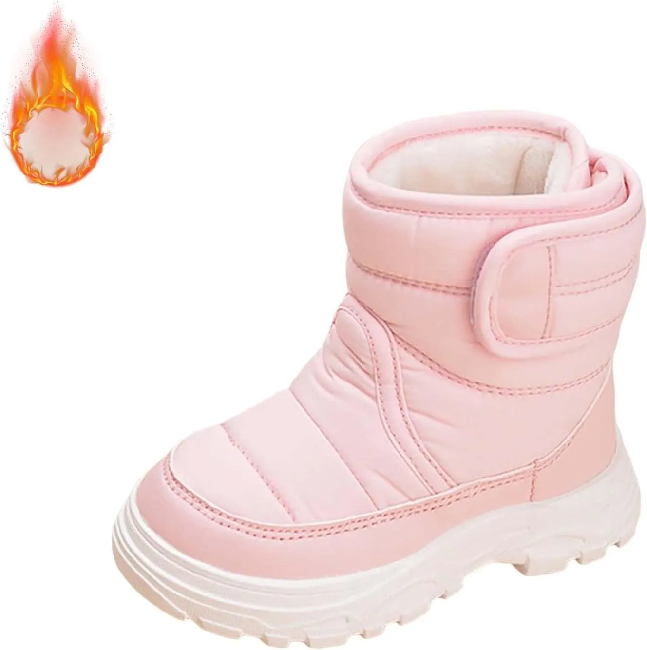 Kids Snow Boots for Boys Girls Winter High Top Non-Slip Shoes Cold Weather Faux Fr Lined Kids Rain Girl Chukka Boot