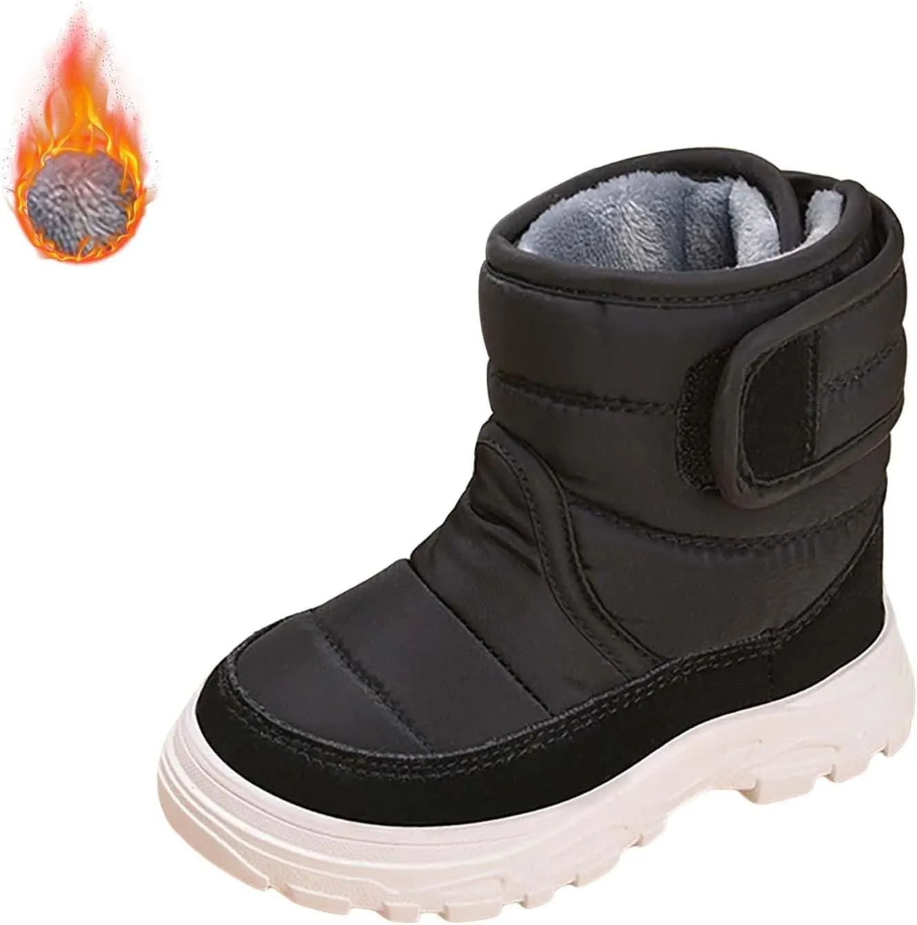 Kids Snow Boots for Boys Girls Winter High Top Non-Slip Shoes Cold Weather Faux Fr Lined Kids Rain Girl Chukka Boot