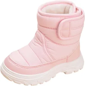 Kids Snow Boots for Boys Girls Winter High Top Non-Slip Shoes Cold Weather Faux Fr Lined Kids Rain Girl Chukka Boot