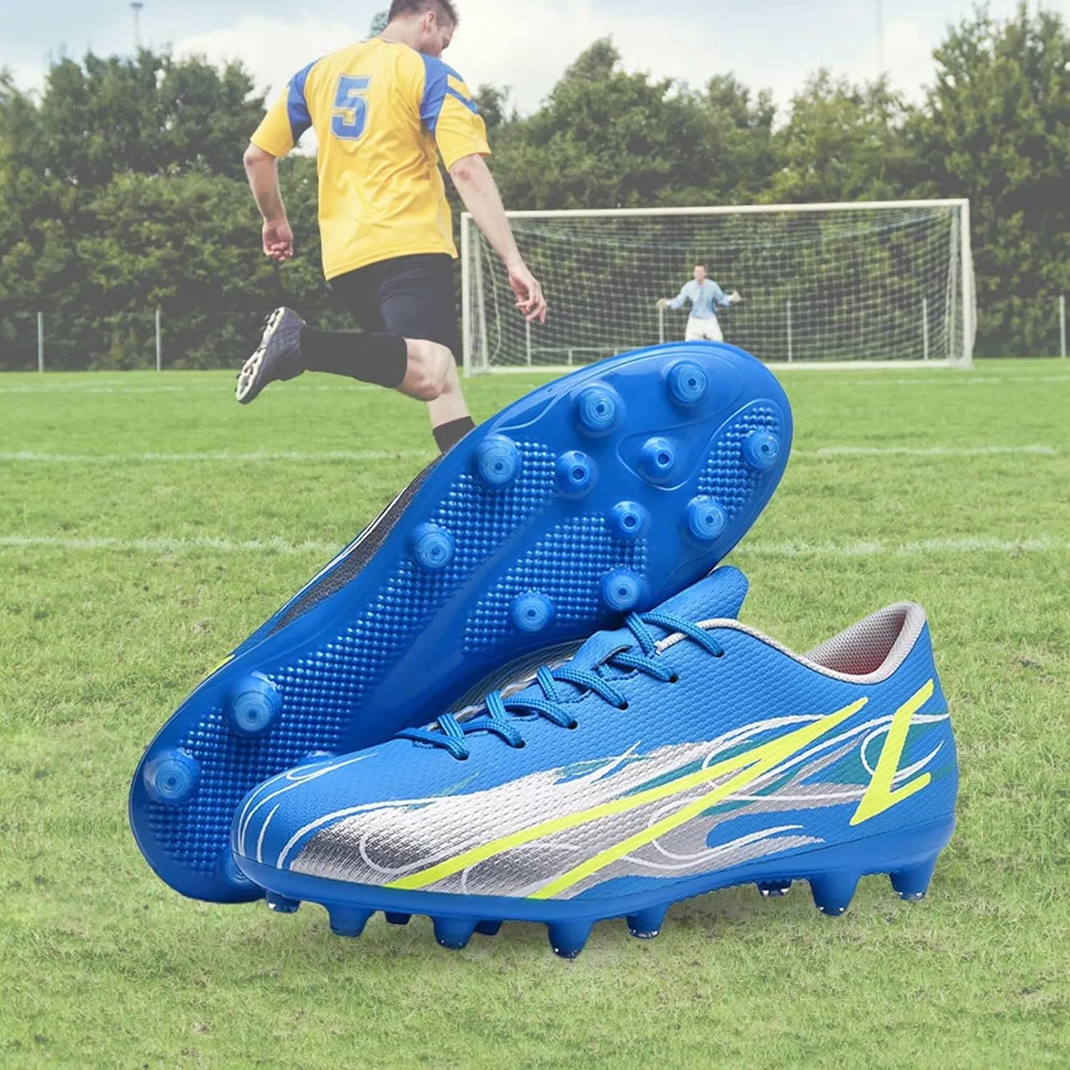 Kids Training Shoes Firm Ground Junior Youth Soccer Cleats Boys ????? High Top Outdoor Football Sneaker