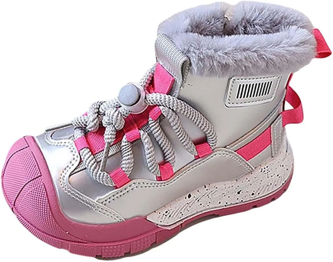 Kids Water Resistan Hiking Boots Boys Girls Anti Collision Anti-Ski Athletic Outdoor Adventur Trkking Shoes