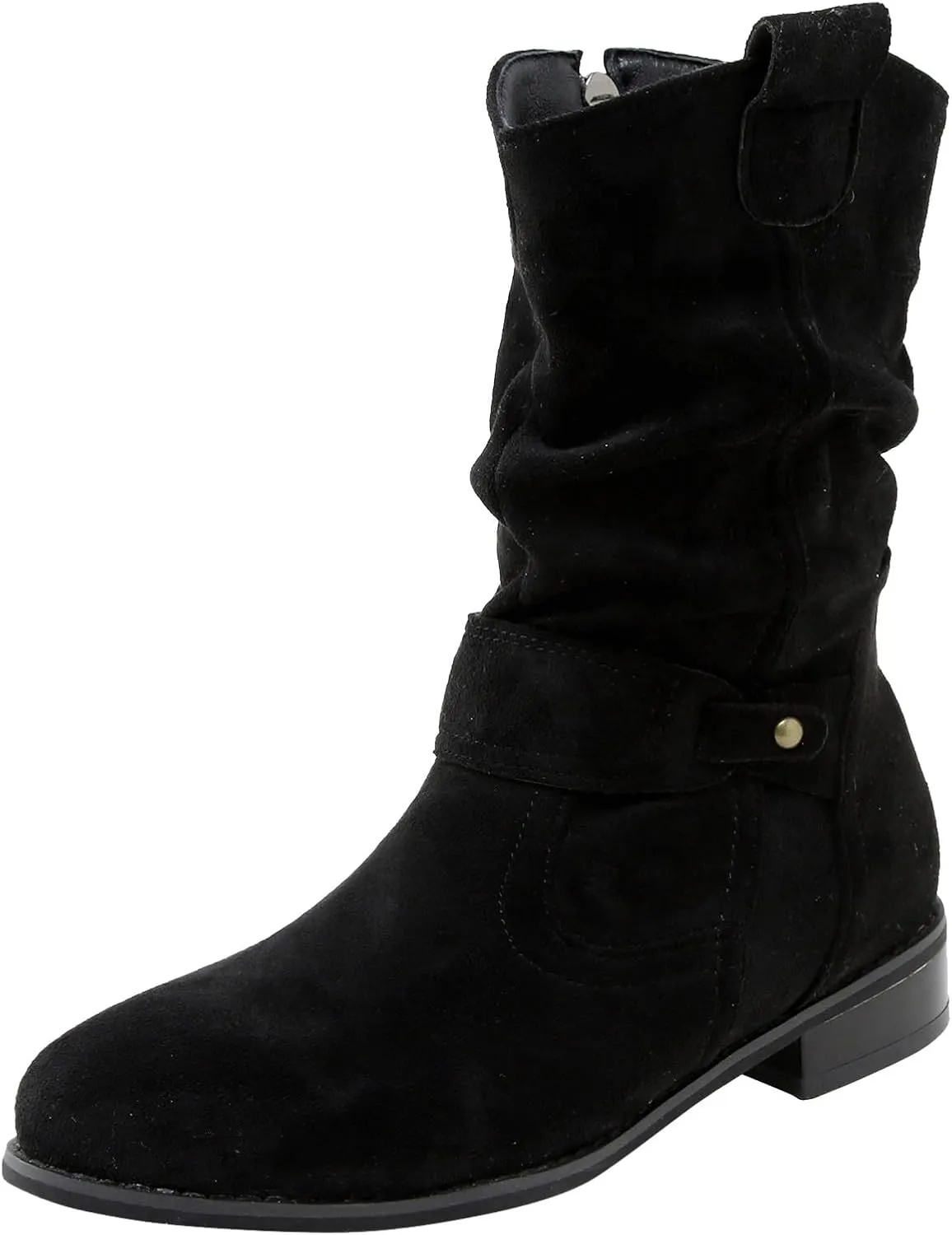 Knee High Boots Women Classic Retro Low Heel Cowboy Boots for Women Western Wide Calf Womens Boots
