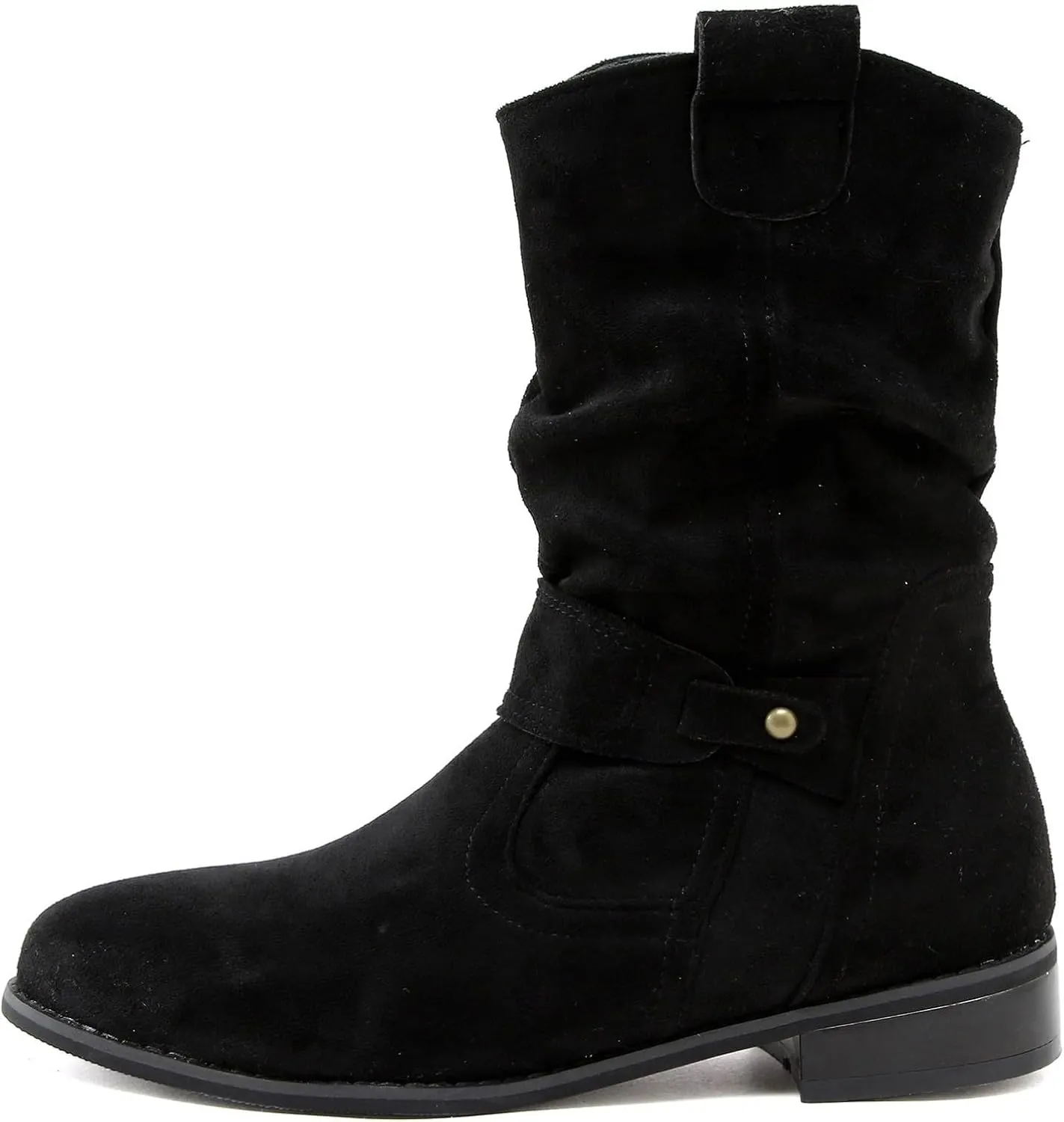 Knee High Boots Women Classic Retro Low Heel Cowboy Boots for Women Western Wide Calf Womens Boots