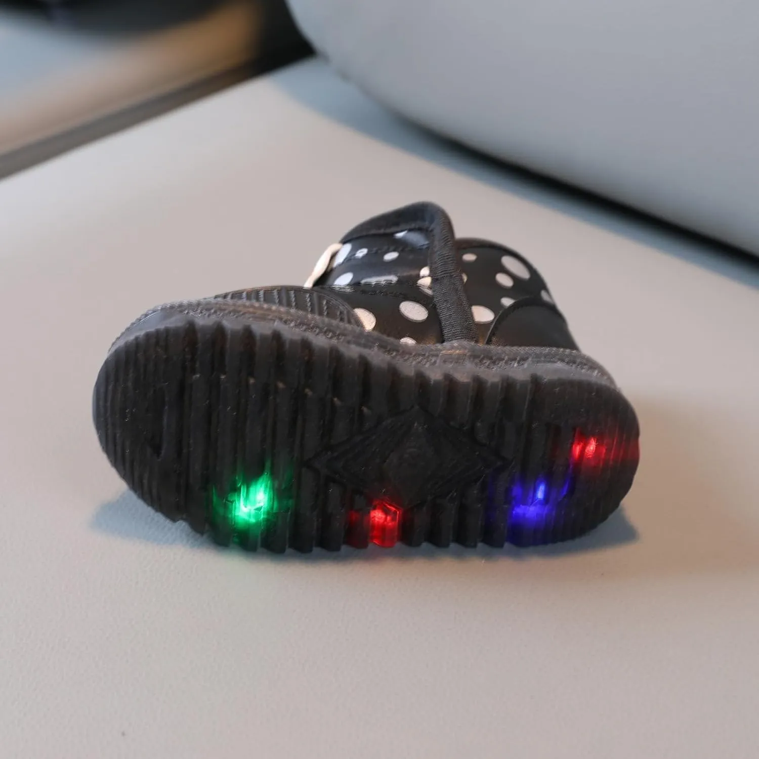 Led Light Shoes For Toddler Boys Girls Fuzzy Lined Thick Warm Booties Baby Infant Newborn Indoor Outdoor Flat Shoes