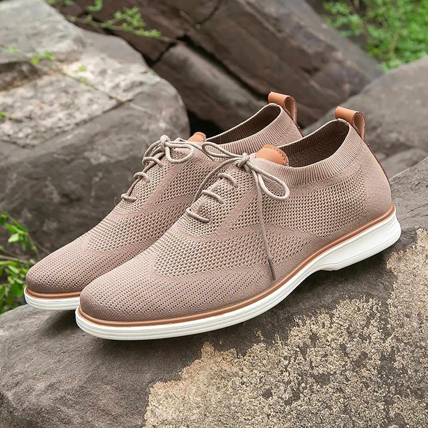 Leisure Men Four Seasons Mesh Non Slip Flat Round Toe Breathable Lace Up Lazy Leisure Mens Canvas Slip on Shoes Casual Men's