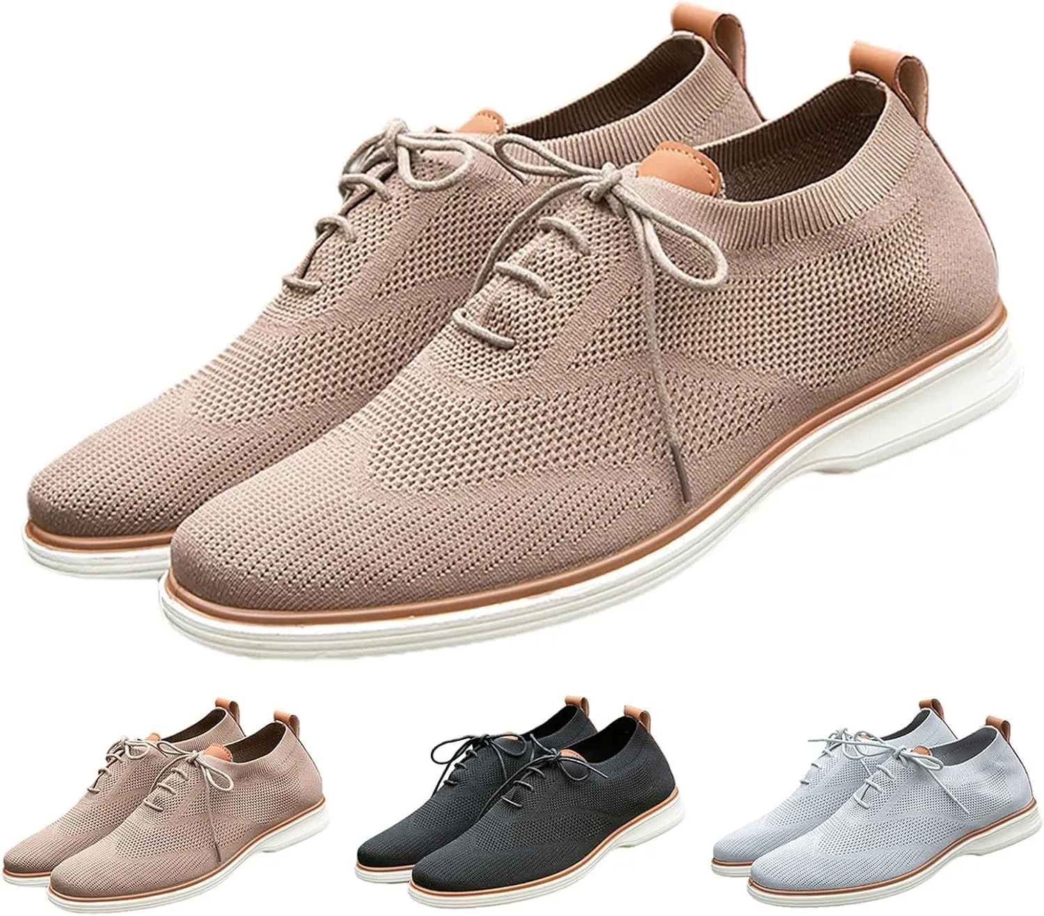Leisure Men Four Seasons Mesh Non Slip Flat Round Toe Breathable Lace Up Lazy Leisure Mens Canvas Slip on Shoes Casual Men's