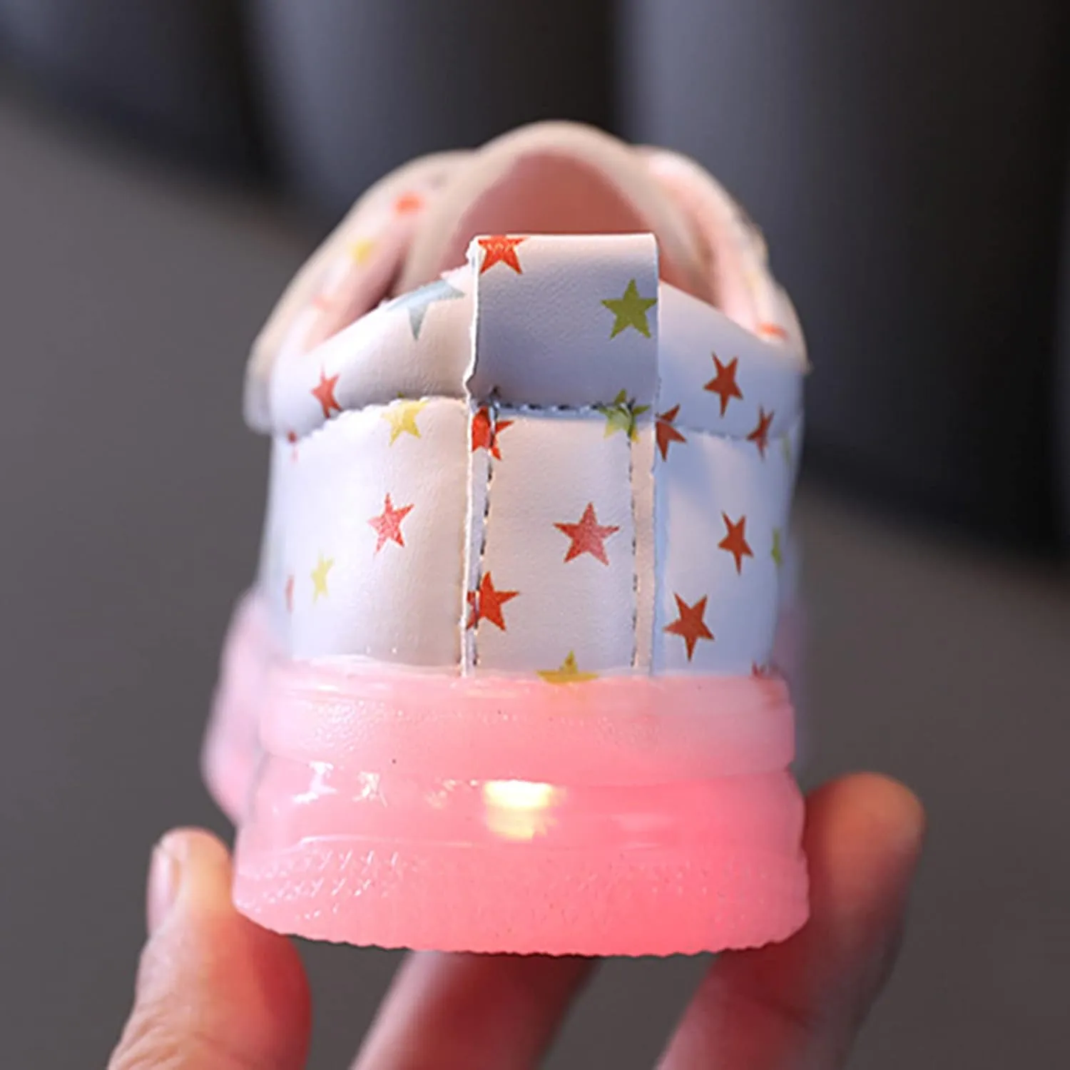 Little Kid Led Canvas Shoes Slip On Lace up Extra Wide Sport Sneakers Luminous Outdoor Shoes for Girls Boys