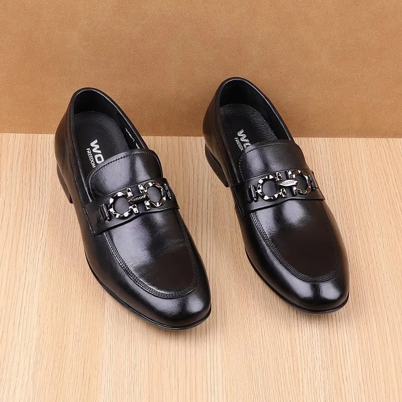 Loafers Mens Oxfords Walking Dress Business Casual Shoes Mens Retro Comfortable Business Height Increasing Non-Slip Softsole Walking Oxford Shoes