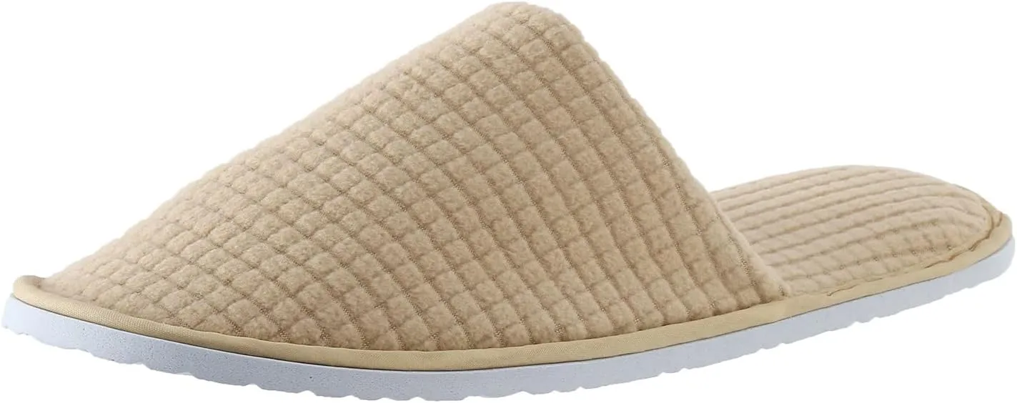 Men And Women Disposable Slippers Hotel Home Stay Coral Velvet Antiskid Sole Cute Womens Slippers with Ribbon